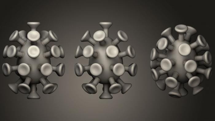 نموذج ثلاثي الأبعاد لآلة CNC الأشكال الهندسية بيضة عيد الفصح كورونا